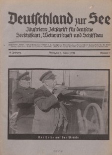 Deutschland zur See, 18. Jg. 1. Januar 1933, Nummer 1.