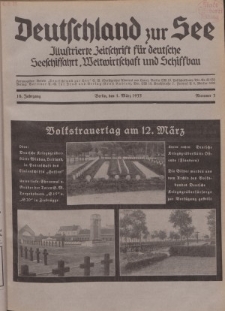 Deutschland zur See, 18. Jg. 1. März 1933, Nummer 3.