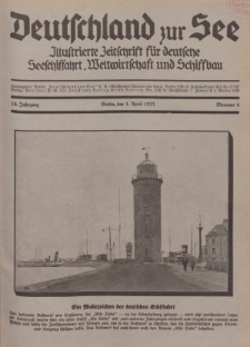 Deutschland zur See, 18. Jg. 1. April 1933, Nummer 4.