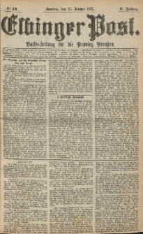 Elbinger Post, Nr. 14, Sonntag 17 Januar 1875, 2 Jh