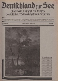 Deutschland zur See, 18. Jg. 1. Juni 1933, Nummer 6.