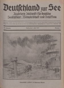 Deutschland zur See, 18. Jg. 1. Juli 1933, Nummer 7.