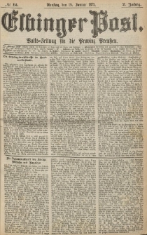 Elbinger Post, Nr. 15, Dienstag 19 Januar 1875, 2 Jh
