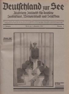 Deutschland zur See, 17. Jg. 1. September 1932, Nummer 9.