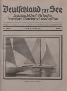 Deutschland zur See, 17. Jg. 1. Oktober 1932, Nummer 10.