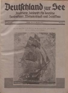 Deutschland zur See, 16. Jg. 15. Februar 1931, Nummer 2.