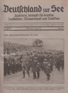 Deutschland zur See, 16. Jg. 15. Juni 1931, Nummer 6.