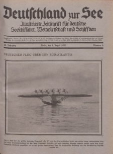 Deutschland zur See, 16. Jg. 1. August 1931, Nummer 8.