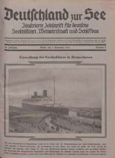 Deutschland zur See, 16. Jg. 1. September 1931, Nummer 9.