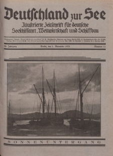 Deutschland zur See, 16. Jg. 1. November 1931, Nummer 11.
