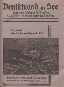 Deutschland zur See, 15. Jg. 15. April 1930, Nummer 4.
