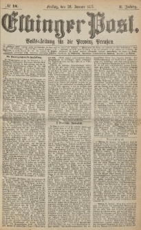 Elbinger Post, Nr. 18, Freitag 22 Januar 1875, 2 Jh