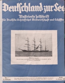 Deutschland zur See, 14. Jg. Januar 1929, Heft 1.
