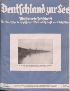 Deutschland zur See, 14. Jg. September 1929, Heft 9.