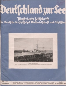 Deutschland zur See, 14. Jg. November/ Dezember 1929, Heft 11/12.