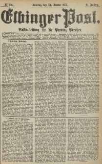Elbinger Post, Nr. 20, Sonntag 24 Januar 1875, 2 Jh