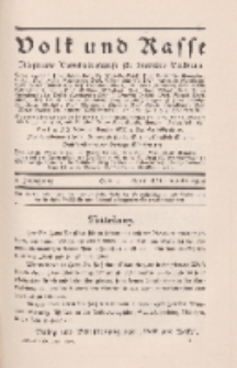 Volk und Rasse, 4. Jg. April 1929, Heft 2.