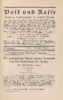 Volk und Rasse, 4. Jg. Oktober 1929, Heft 4.