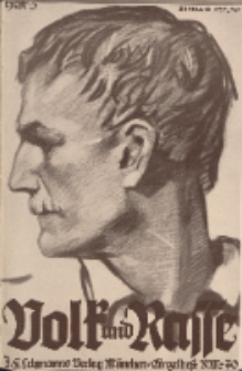 Volk und Rasse, 13. Jg. M&auml;rz 1938, Heft 3.