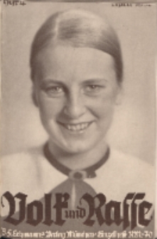 Volk und Rasse, 13. Jg. April 1938, Heft 4.