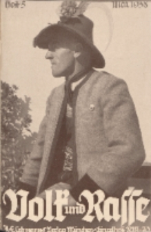 Volk und Rasse, 13. Jg. Mai 1938, Heft 5.