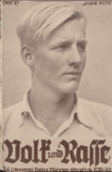 Volk und Rasse, 13. Jg. Juni 1938, Heft 6.