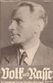Volk und Rasse, 13. Jg. September 1938, Heft 9.
