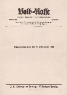 Volk und Rasse, 1939 (Beiträge)