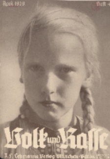 Volk und Rasse, 14. Jg. April 1939, Heft 4.