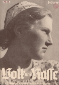 Volk und Rasse, 14. Jg. Juli 1939, Heft 7.