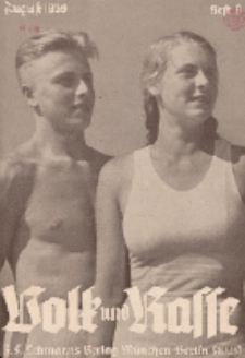 Volk und Rasse, 14. Jg. August 1939, Heft 8.