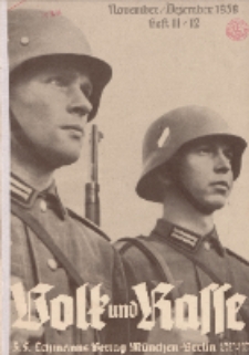 Volk und Rasse, 14. Jg. November/ Dezember 1939, Heft 11/ 12.