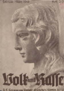 Volk und Rasse, 15. Jg. Februar/ März 1940, Heft 2/ 3.