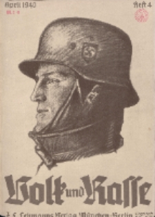 Volk und Rasse, 15. Jg. April 1940, Heft 4.