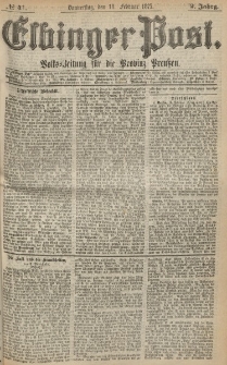Elbinger Post, Nr. 41, Donnerstag 18 Februar 1875, 2 Jh