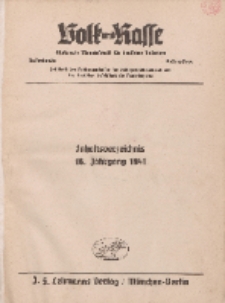 Volk und Rasse, 1941 (Beiträge)