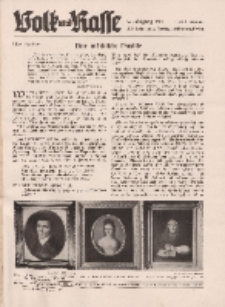 Volk und Rasse, 16. Jg. Januar 1941, Heft 1.