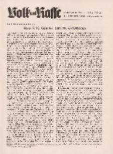 Volk und Rasse, 16. Jg. Februar 1941, Heft 2.