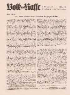 Volk und Rasse, 16. Jg. Mai 1941, Heft 5.