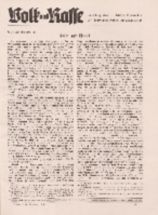 Volk und Rasse, 16. Jg. September 1941, Heft 9.