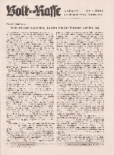Volk und Rasse, 16. Jg. Oktober 1941, Heft 10.