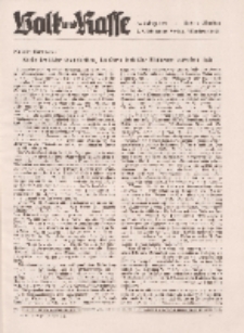 Volk und Rasse, 16. Jg. Oktober 1941, Heft 10.