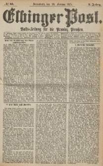 Elbinger Post, Nr. 43, Sonnabend 20 Februar 1875, 2 Jh