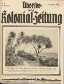Übersee- und Kolonialzeitung, 44. Jg. 1. September 1932, Nr 9.