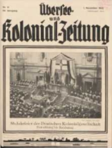 Übersee- und Kolonialzeitung, 44. Jg. 1. November 1932, Nr 11.