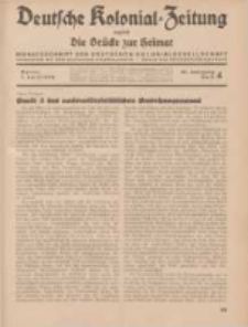 Deutsche Kolonial-Zeitung, 46. Jg. 1. April 1934, Heft 4.