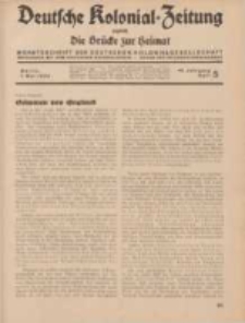 Deutsche Kolonial-Zeitung, 46. Jg. 1. Mai 1934, Heft 5.