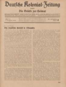 Deutsche Kolonial-Zeitung, 46. Jg. 1. August 1934, Heft 8.