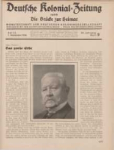 Deutsche Kolonial-Zeitung, 46. Jg. 1. September 1934, Heft 9.