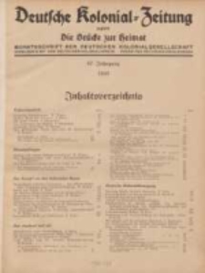 Deutsche Kolonial-Zeitung, 47. Jg. 1. Januar 1935, Heft 1.